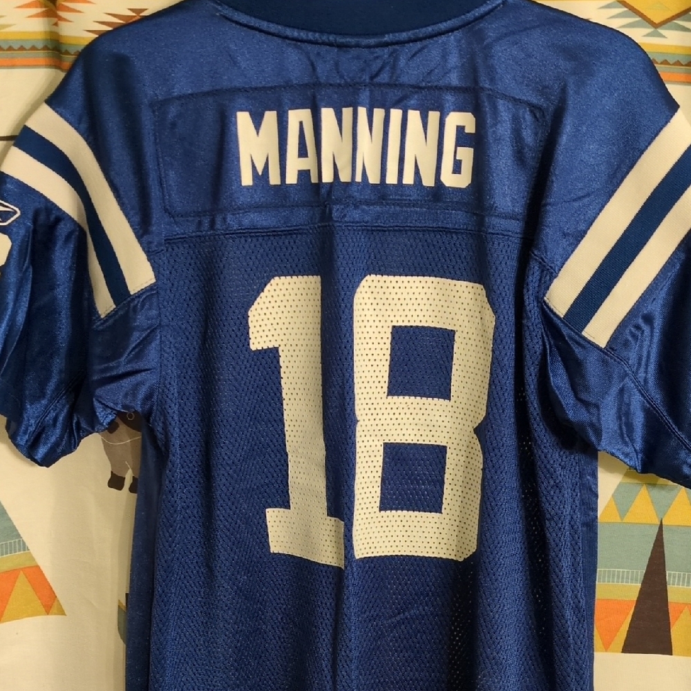 Men's Blue and White Jersey